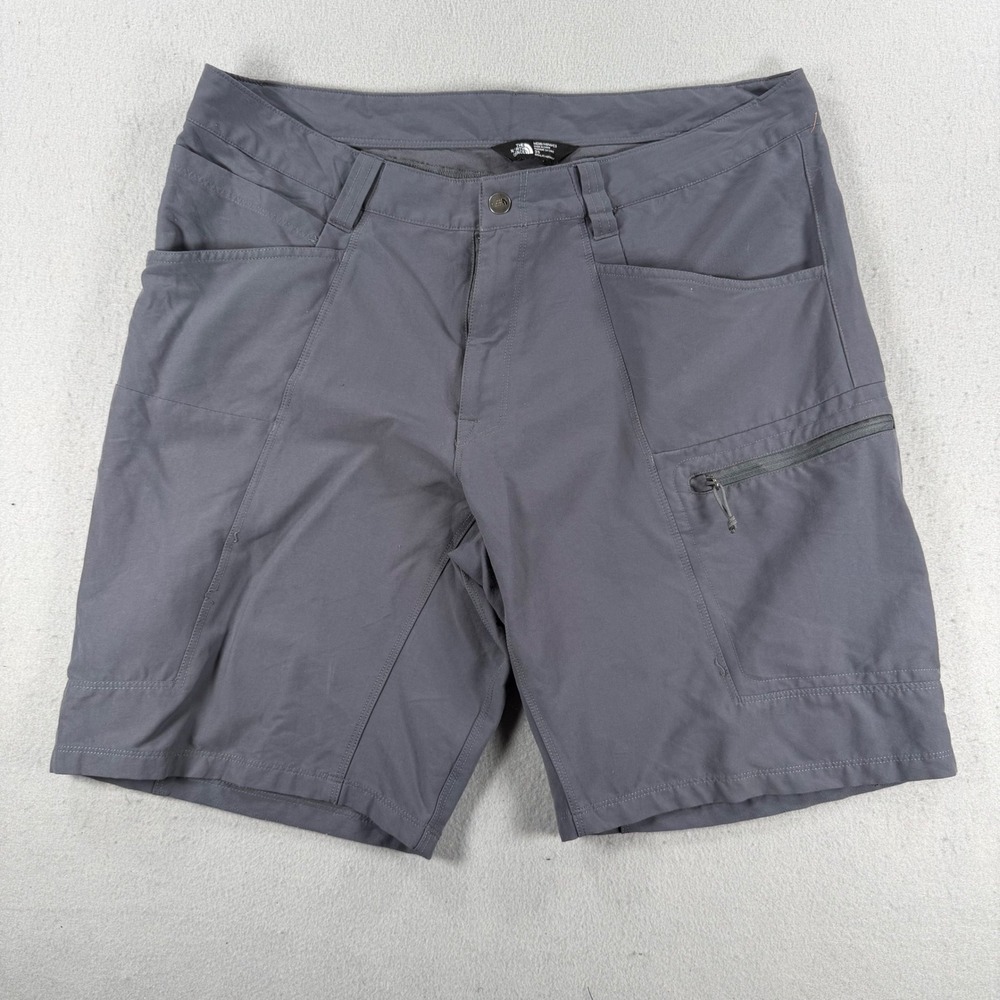 The North Face Mens Gray Hiking Shorts Size 36 Technical Cargo Utility Trekking